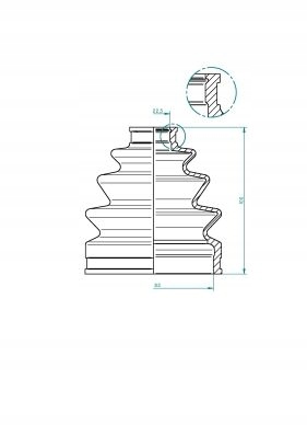 OSŁONA MANSZETA PRZEGUBU LEWY PRZÓD ZEWNĘTRZNEGO Producent części GKN