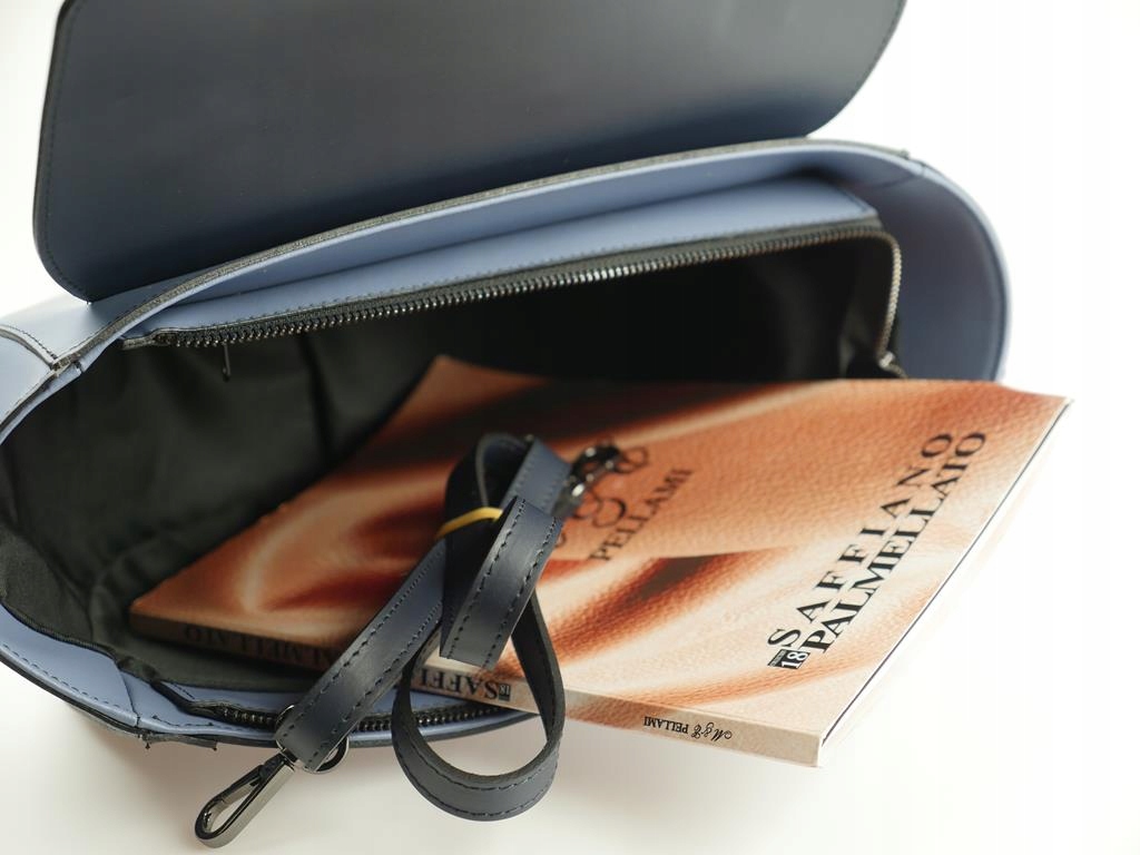 VERA PELLE ITALY Elegancka torebka modny kuferek Styl miejski