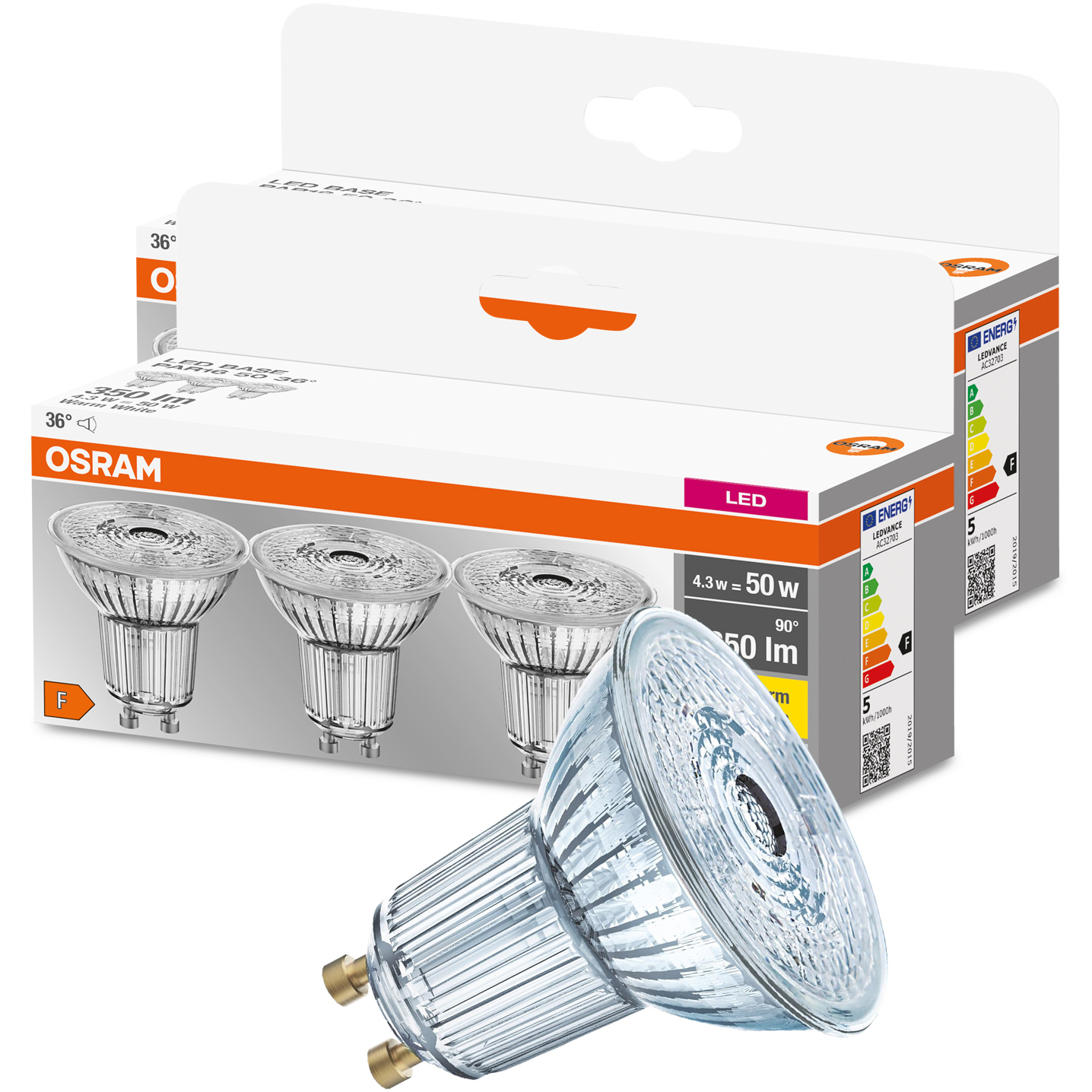 R Bølle Forstyrrelse 6x Żarówka LED GU10 3,6W &#x3D; 50W 350lm OSRAM 8512617732 - Allegro.pl