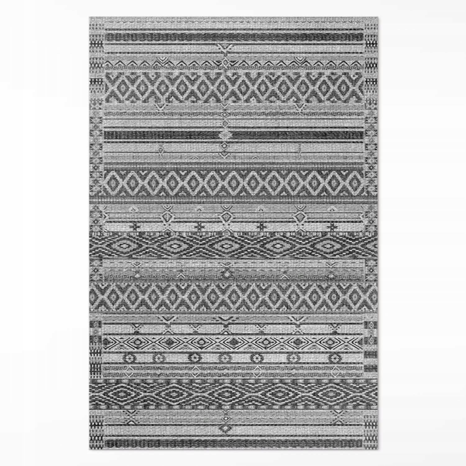 Vinylový koberec s grafikou Geometrické kosoštvorce imitácia tkaniny XXL 150 x 225 cm