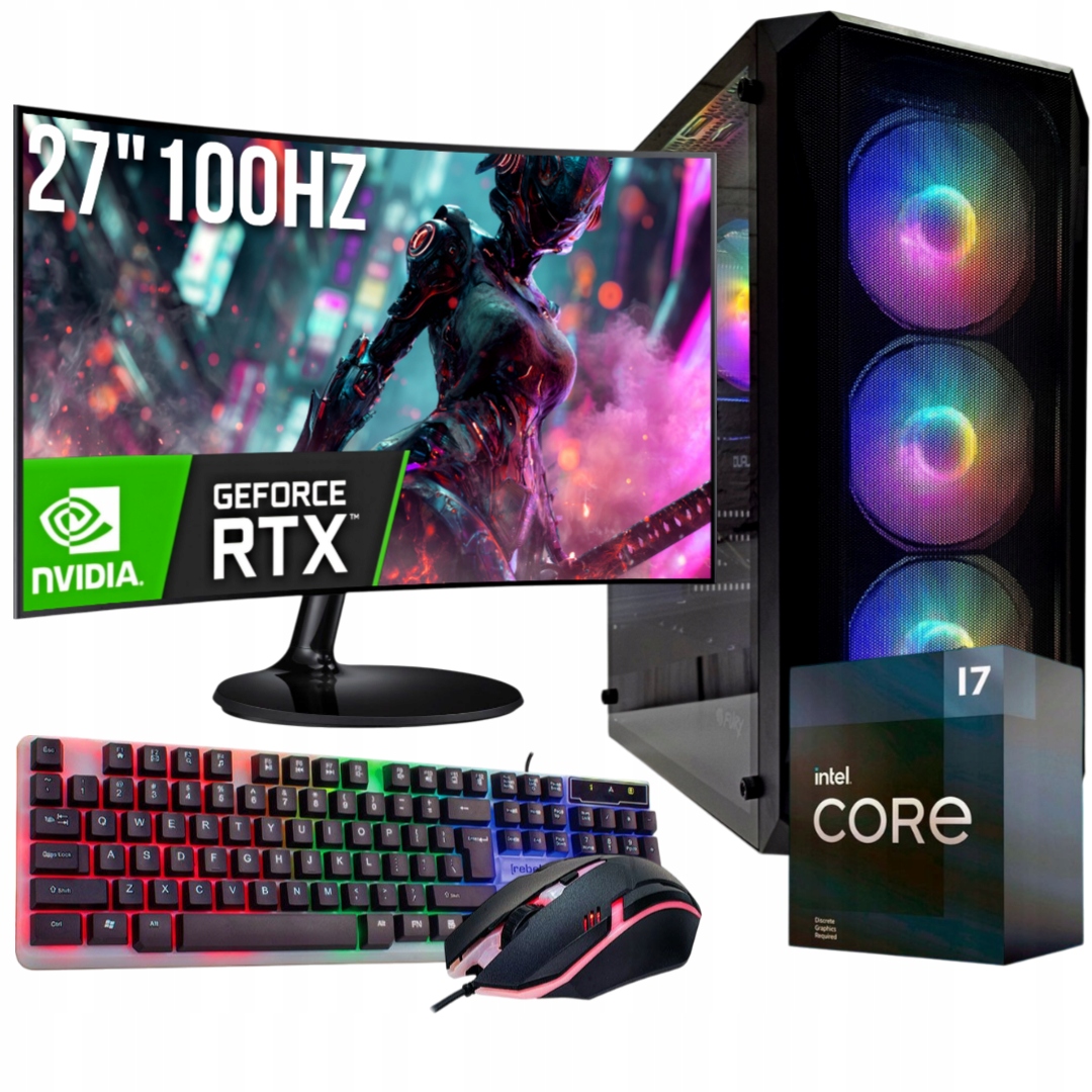 Zestaw komputerowy Adronix i7 32 Gb Rtx 3060 Ssd 1 Tb monitor 27