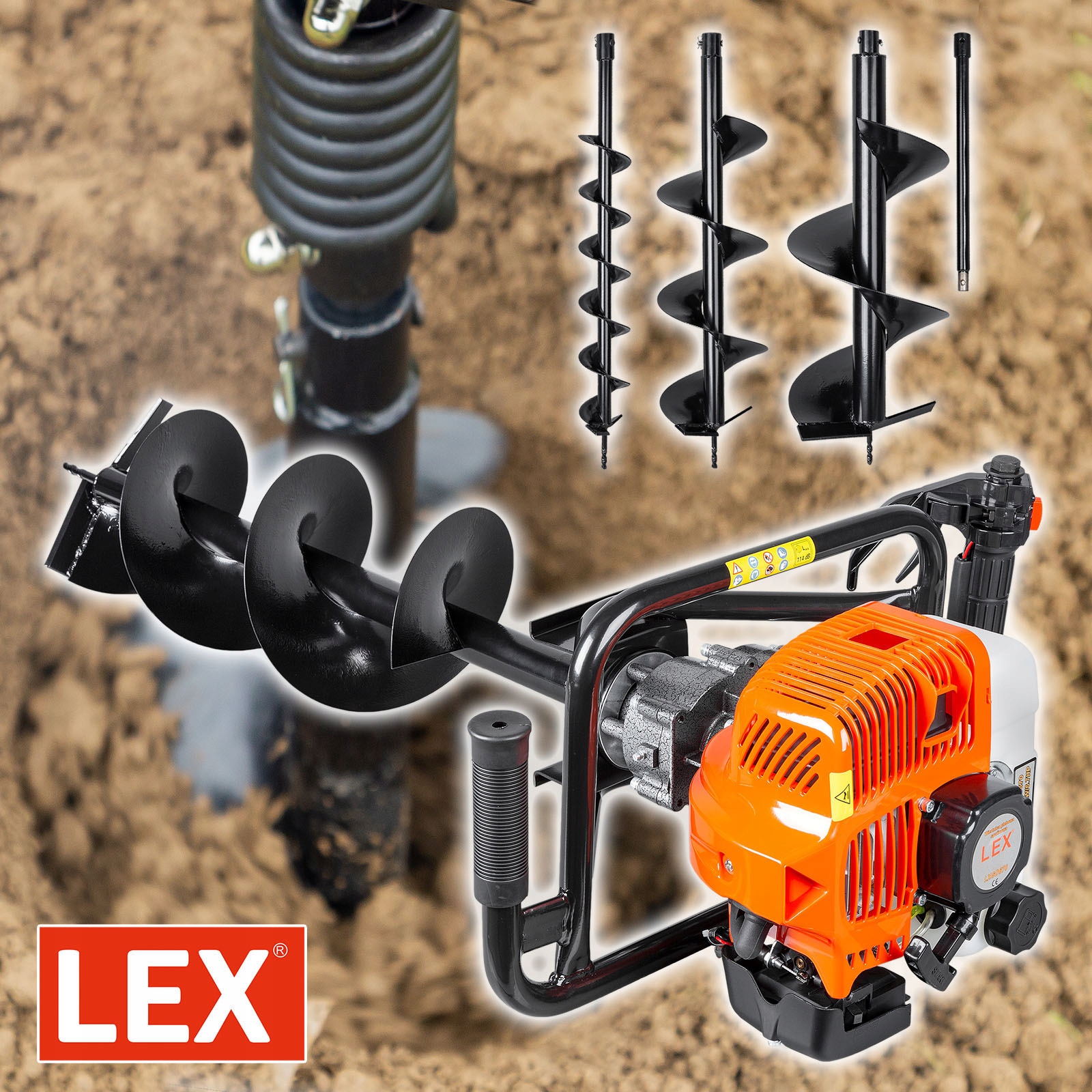 WIERTNICA GLEBOWA ŚWIDER SPALINOWY DO GLEBY ZIEMI 3 WIERTŁA PRZEDŁUŻKA MOC Seria LXGD670