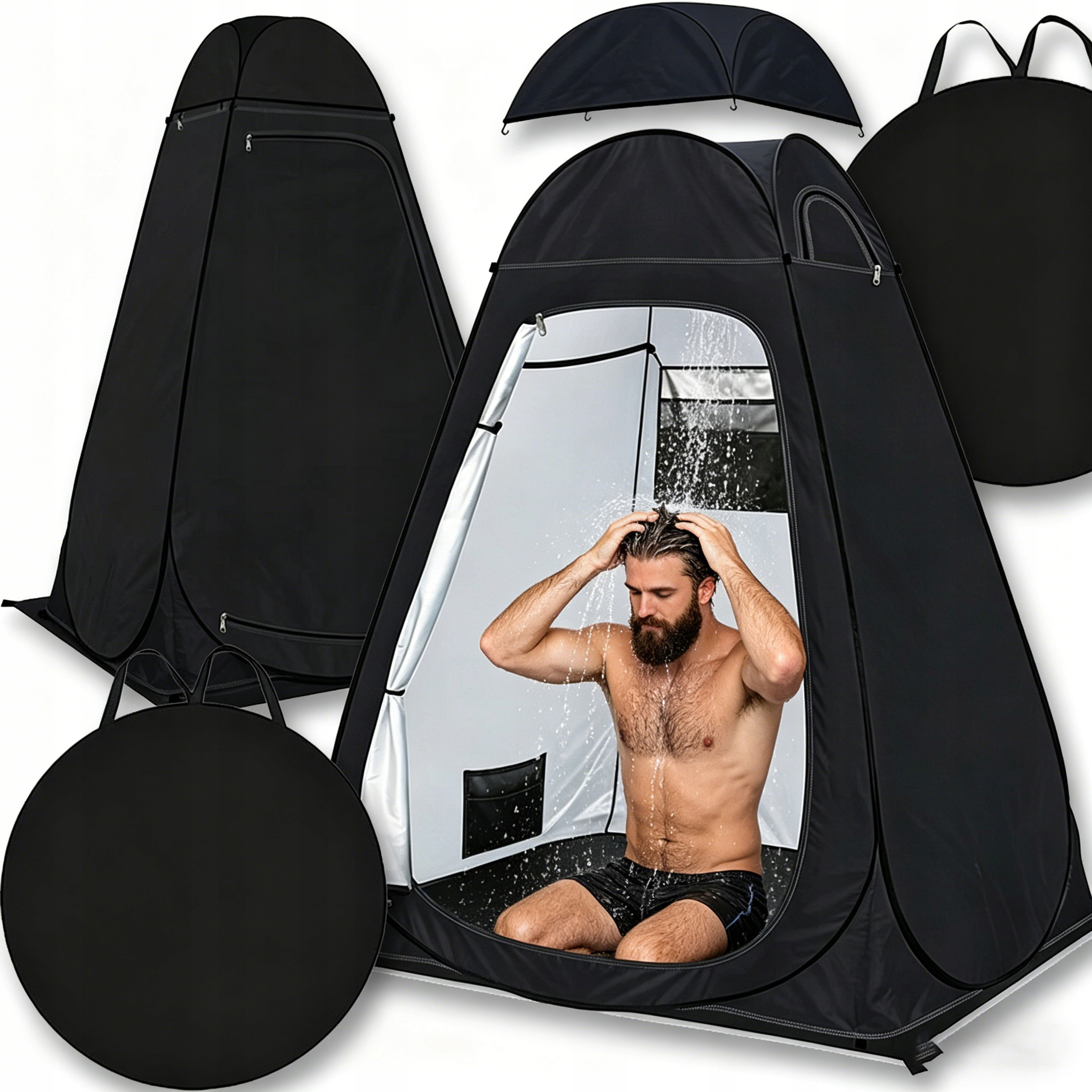 Stan Turistická Šatna Přenosná Toaleta Pro Kempování Pláž Pop-up