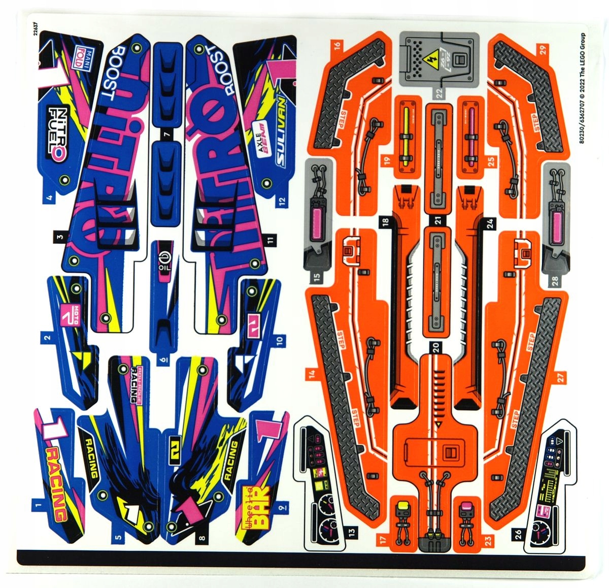 

Naklejki Transformation Veh. Lego Technic #42140