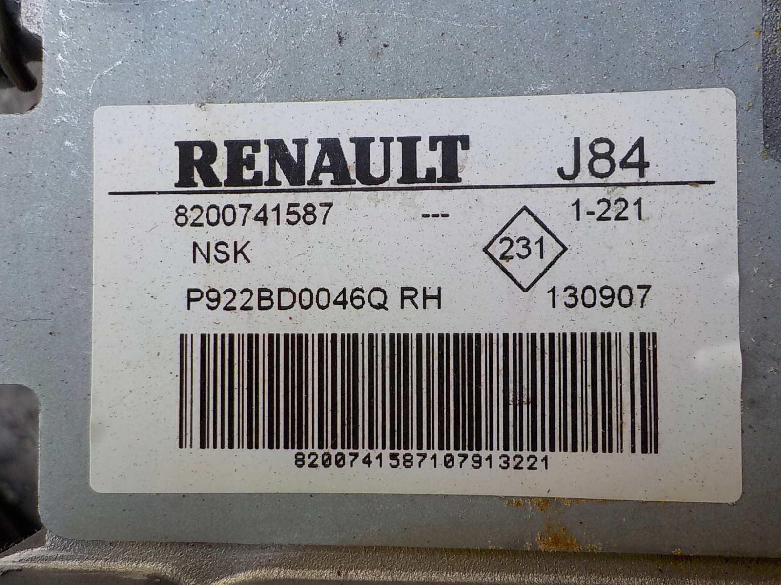 RENAULT SCENIC II control electrics 8200741587 J84