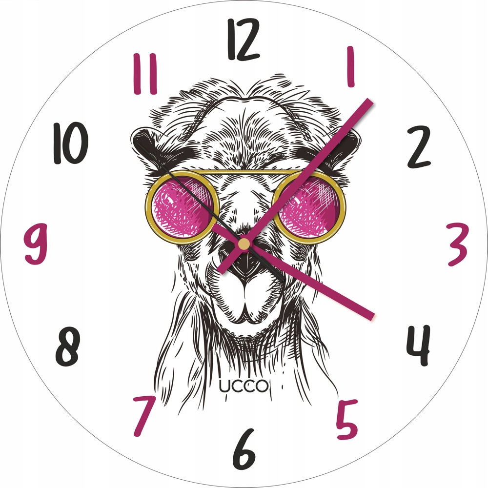 

Zegar ścienny Lama Hipster okulary glass 30 cm