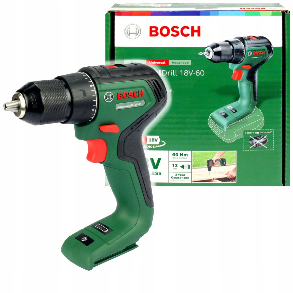 

Wkrętarka UniversalDrill 18V-60 Bosch Korpus Body