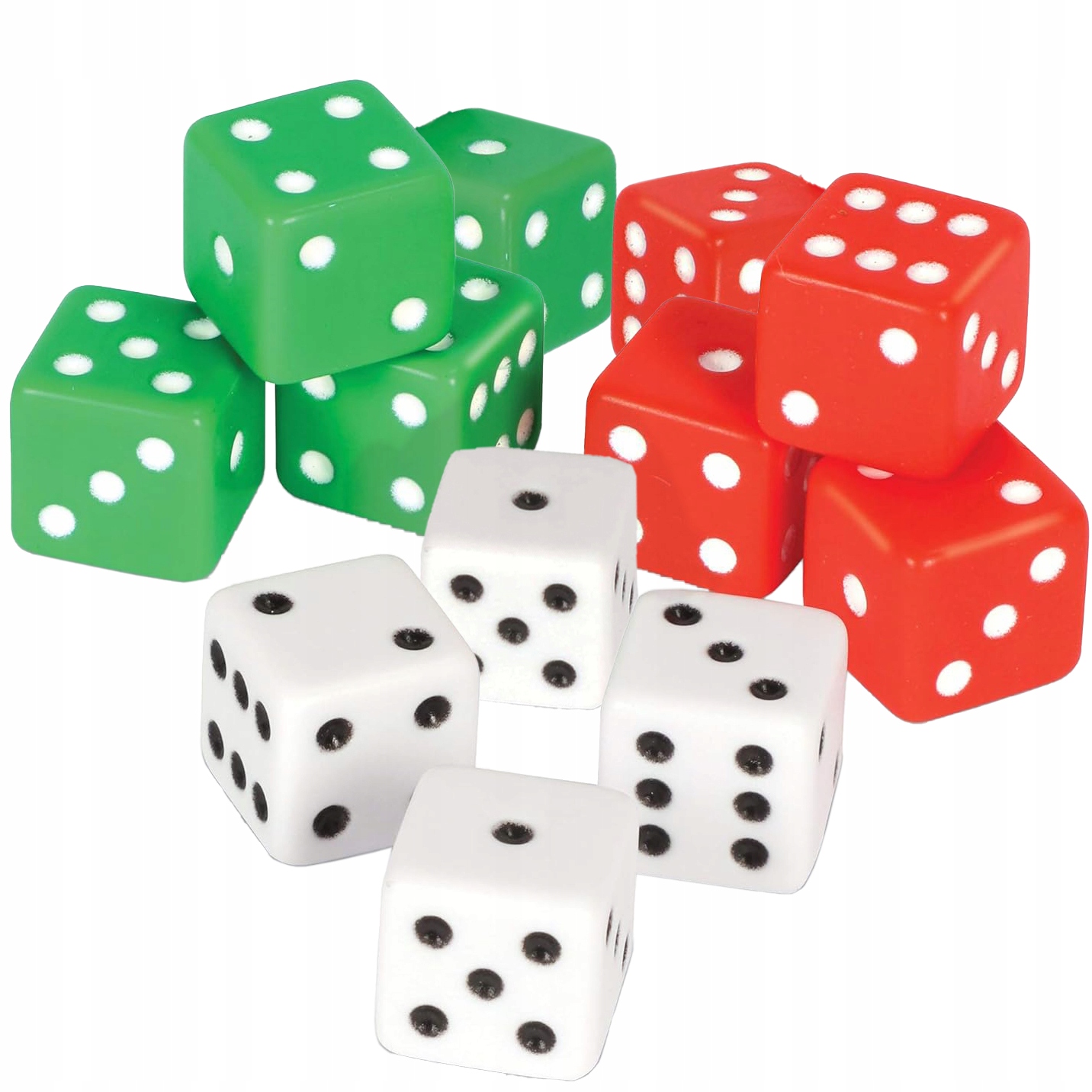 KOSTKA DO GRY W KOŚCI KOLOROWA 12 SZTUK ZABAWKA DLA DZIECI
