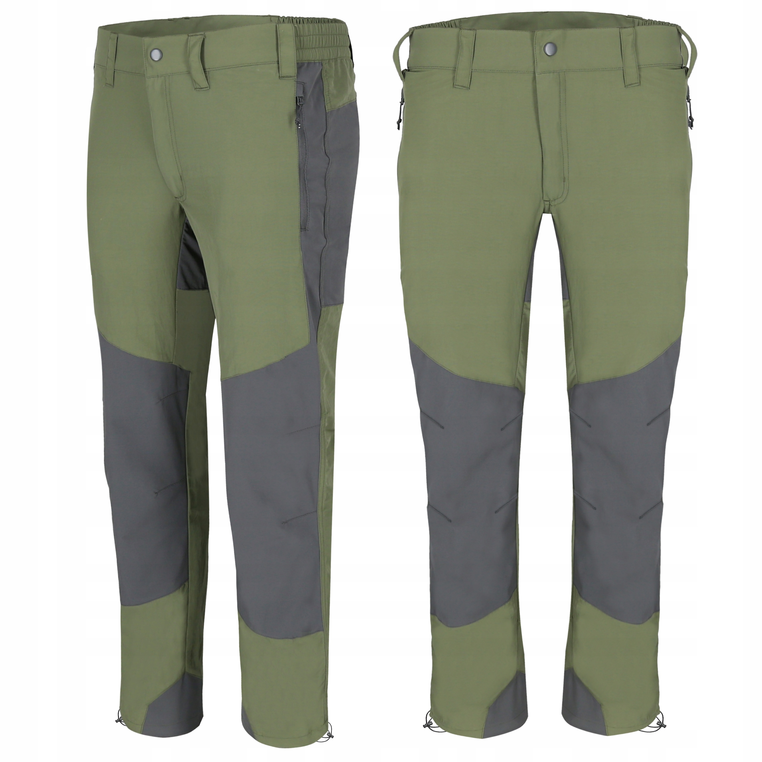 Długie Spodnie Turystyczne Trekkingowe Morowo Wytrzymałe Dwumateriałowe M