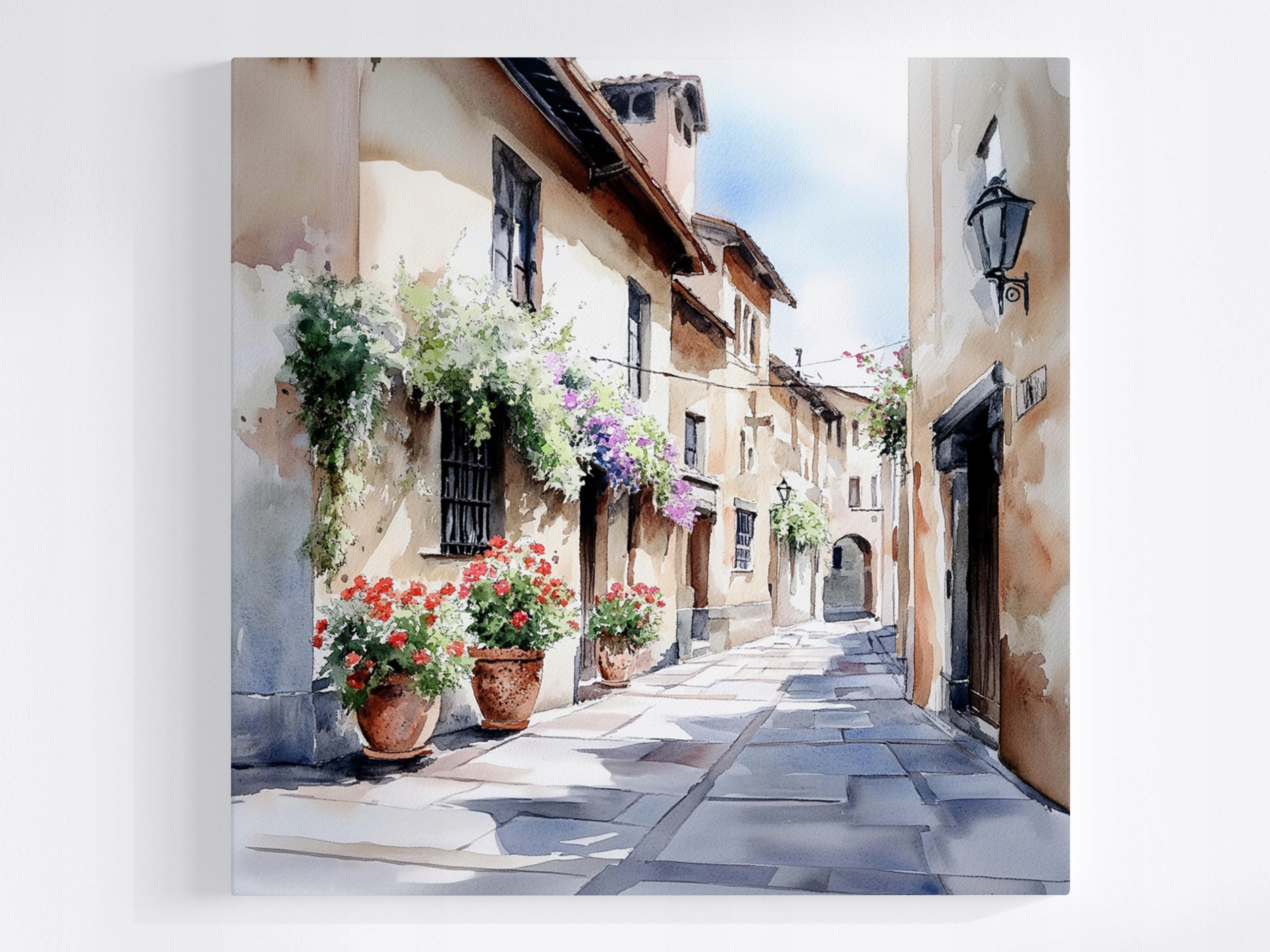 Obraz Na Plátně Canvas Městečko Itálie Ulice Ulička 80x80