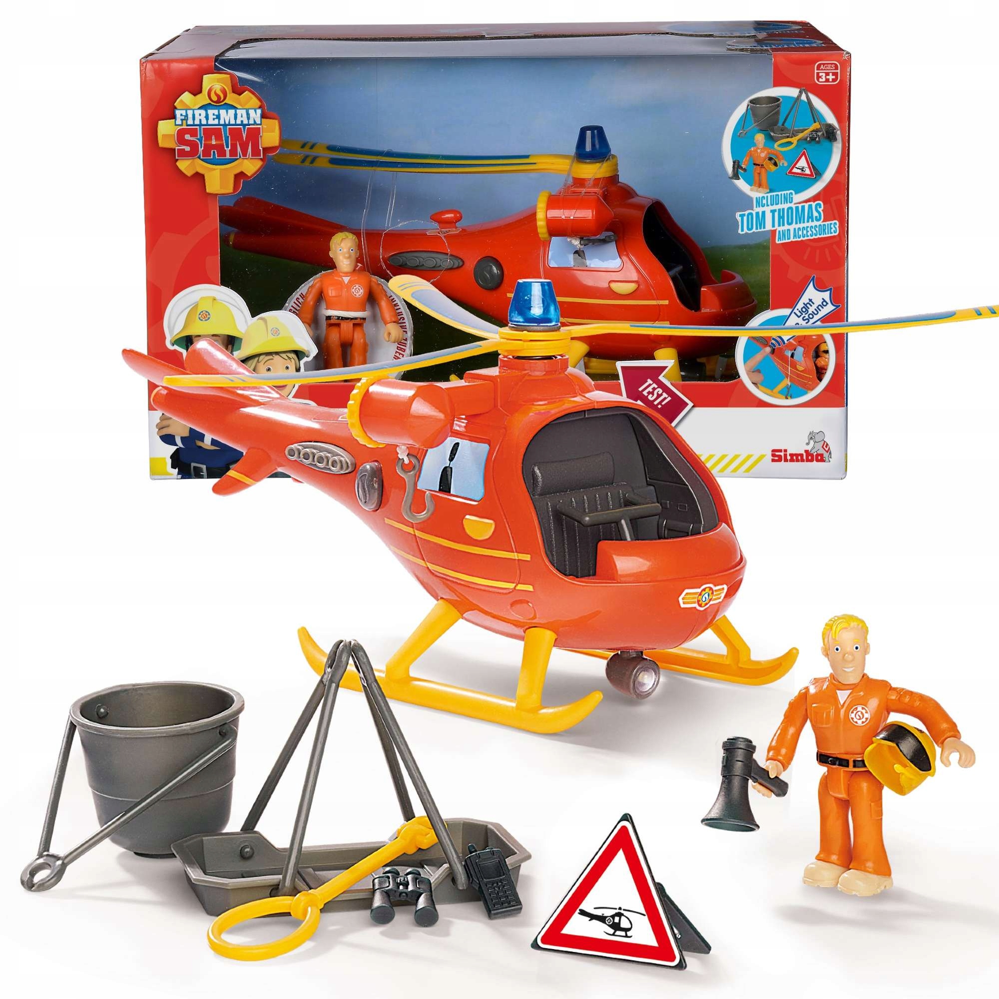 STRAŻAK SAM ZESTAW HELIKOPTER WALLBY + FIGURKA AKCESORIA