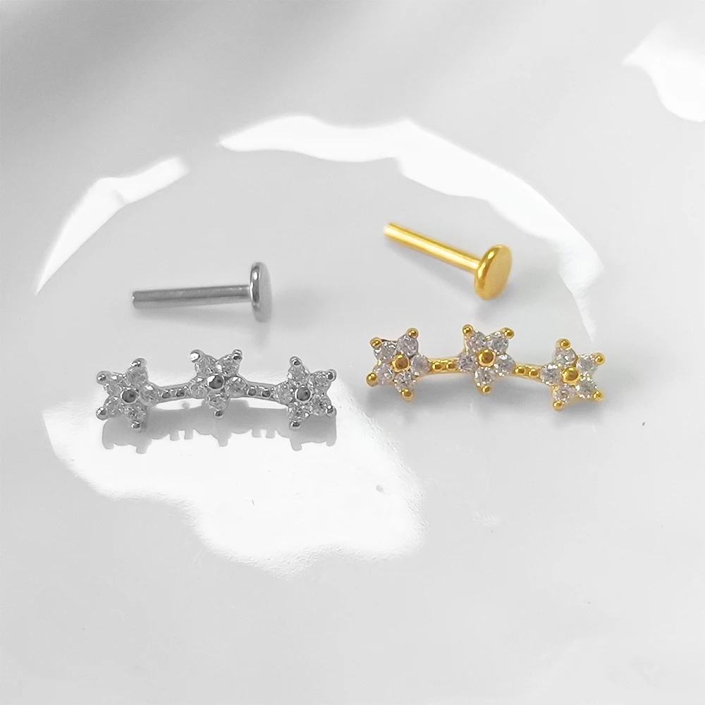 Piercing Labret con rosca interna de acero inoxidable, pendiente para Rodzaj Klasyczne