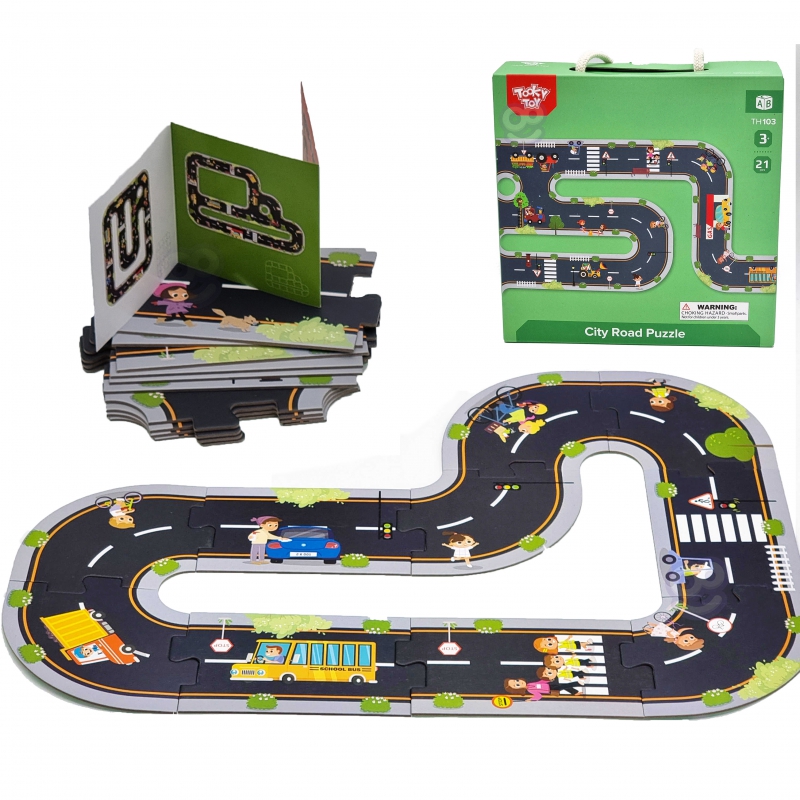 

Droga Puzzle dla Dzieci Autostrada Makieta 21 el.
