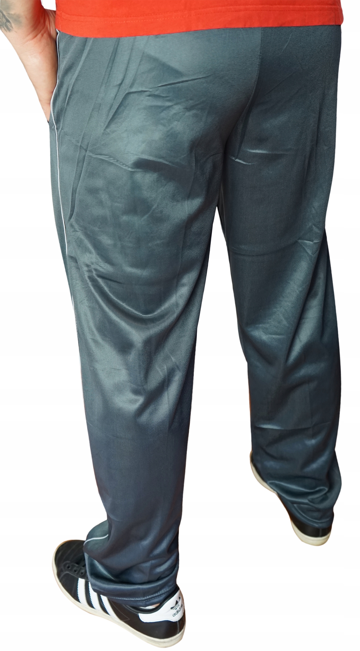 SPODNIE DRESOWE ŚLISKIE SZARE Lampas M-4XL Marka inna