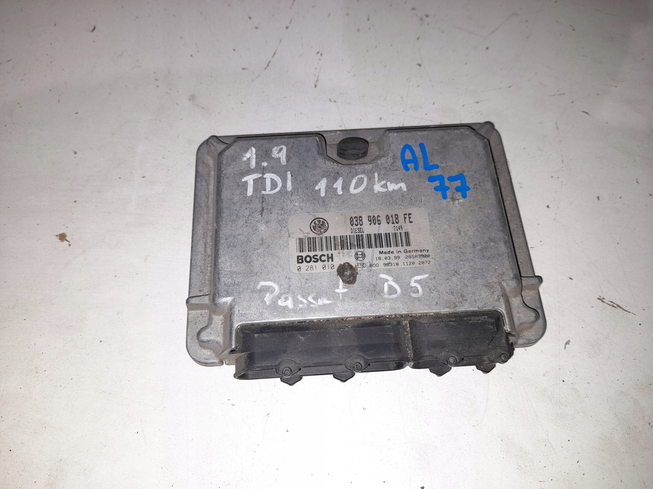 computer Motore VW PASSAT B5 1.9TDI 038906018FE
