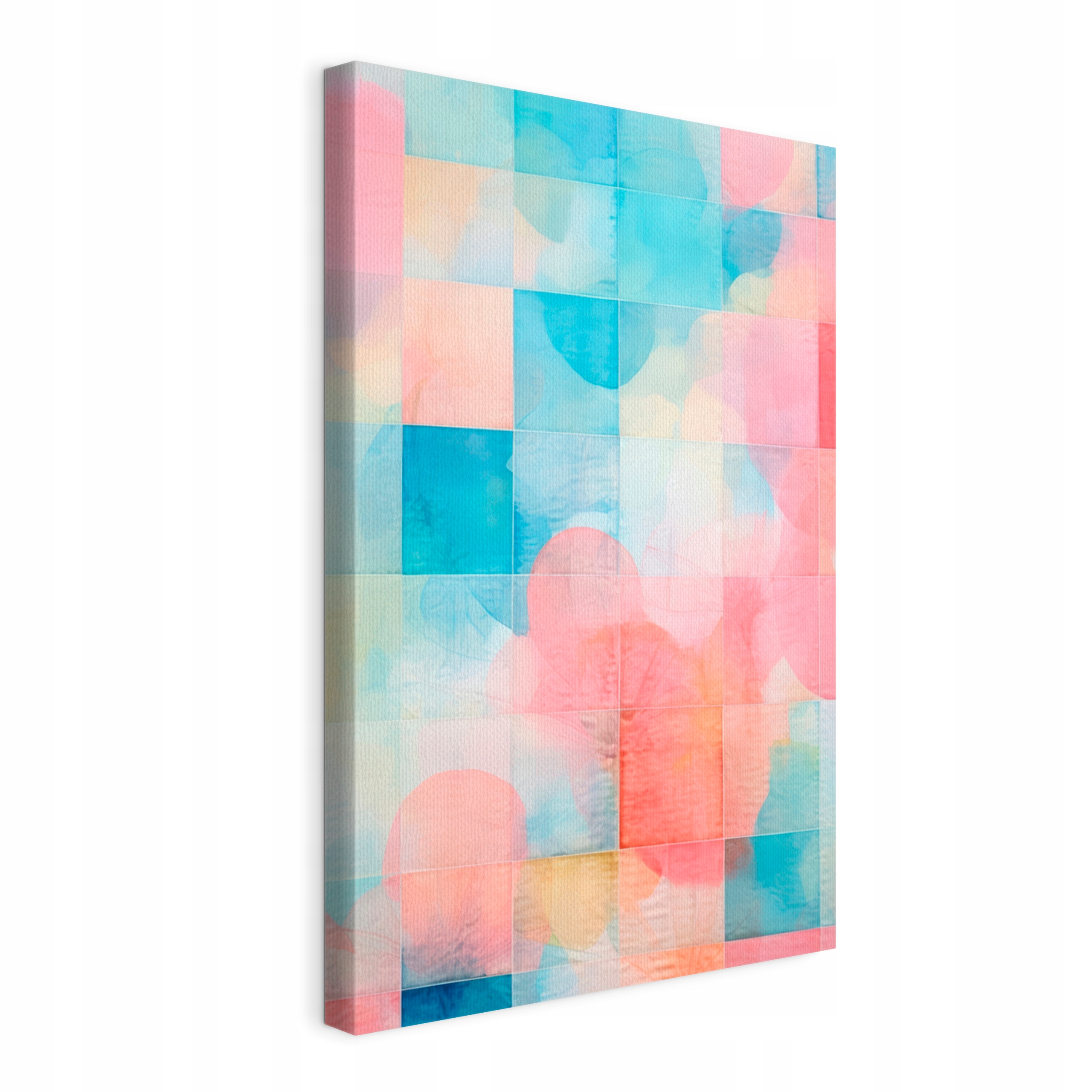 Obraz na plátně Pastelová akvarelová mozaika do obývacího pokoje Ložnice 80x120