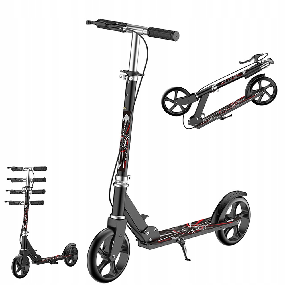 Składana Hulajnoga Miejska Dla Bezpieczna, wysokośc do 100 kg , z hamulec