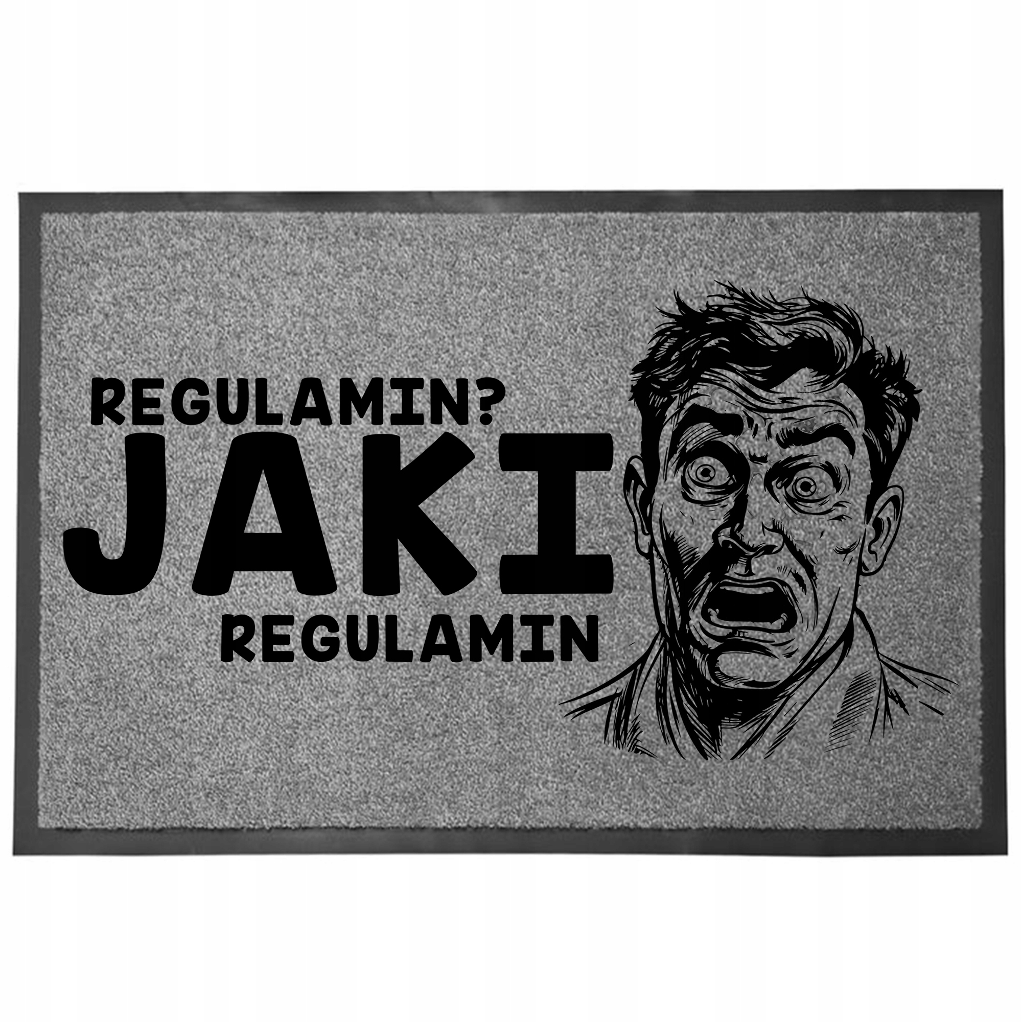 Wycieraczka Wejściowa Szara 40X60CM Pod Drzwi Humor Zabawna Jaki Regulamin