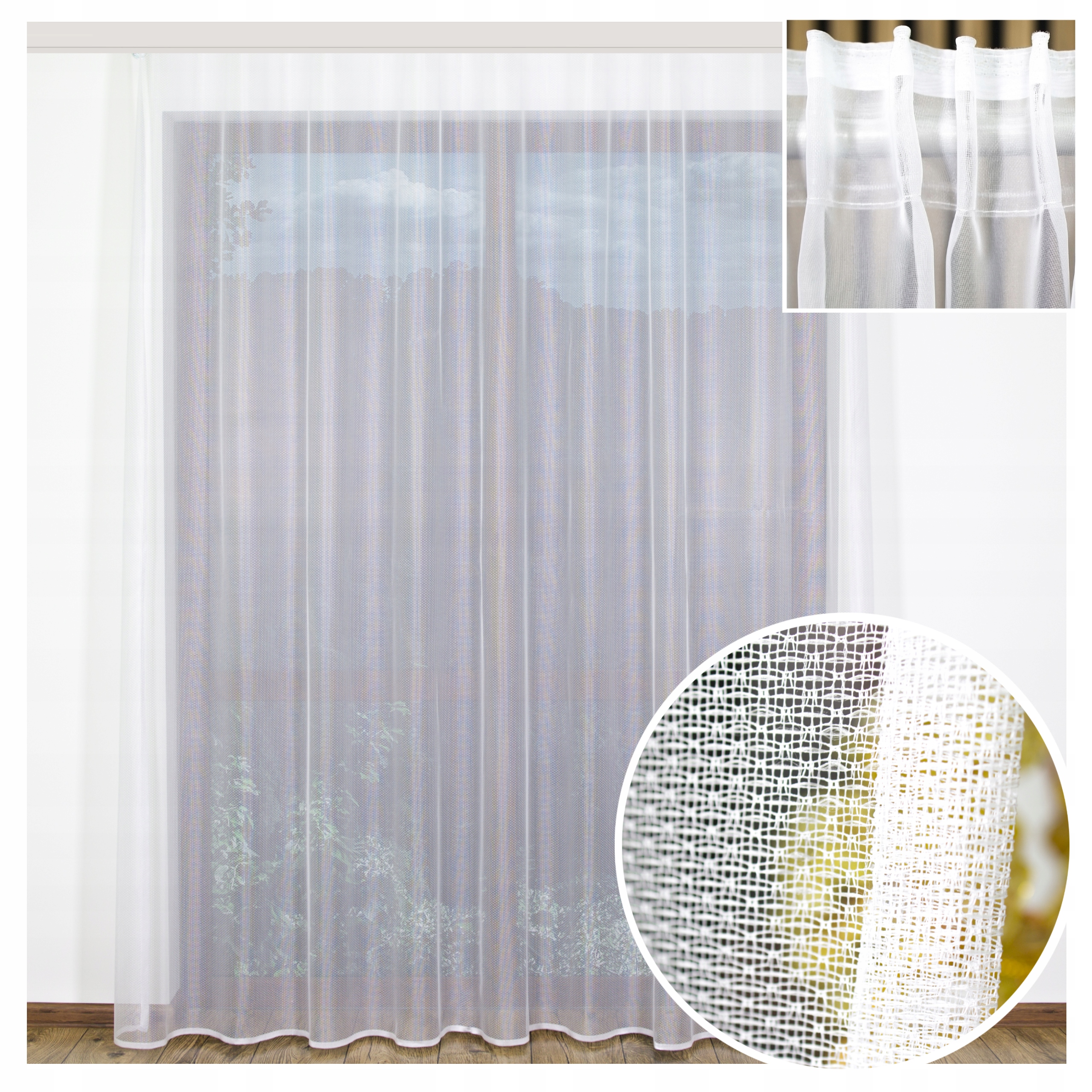 Hotová Záclona Moderní Žakár Sabina Bez Žehlení 400x210 Tunel Obývacího Pokoje