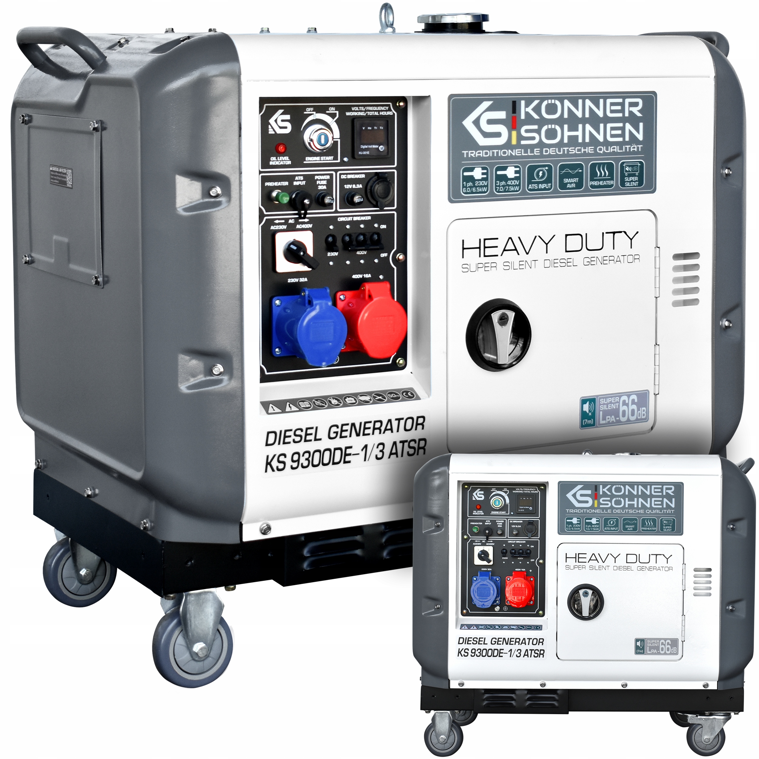 Agregat prądotwórczy dieslowski Könner & Söhnen 7500 W / 6000 W 230/400 ...