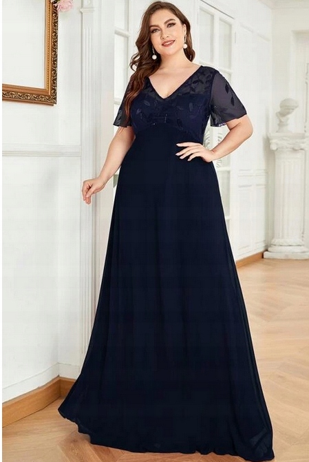 Zdobená Flitrová Koktejlová Šaty Pro Plnoštíhlou Ženu 48 4XL