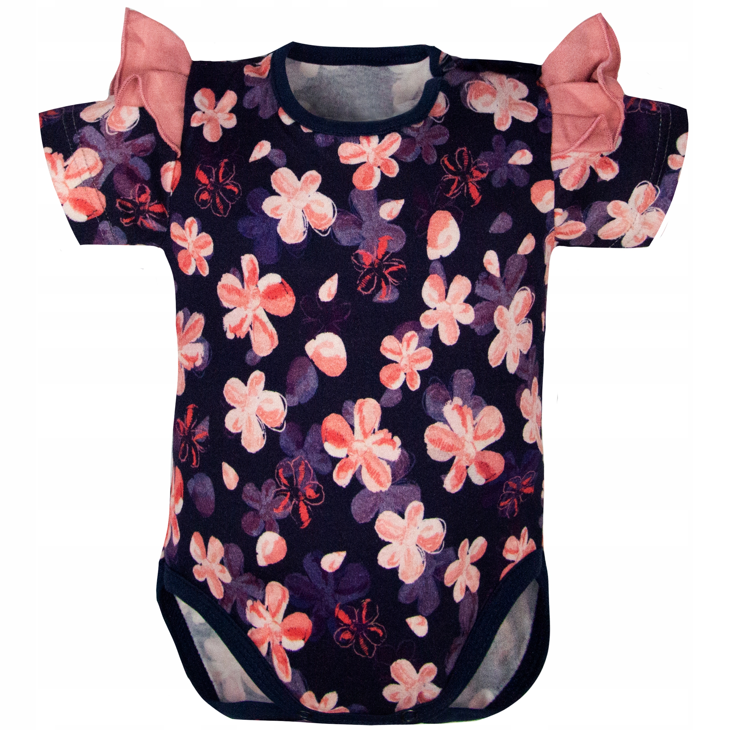 

Body niemowlęce krótki rękaw Z Falbanką kwiaty 74