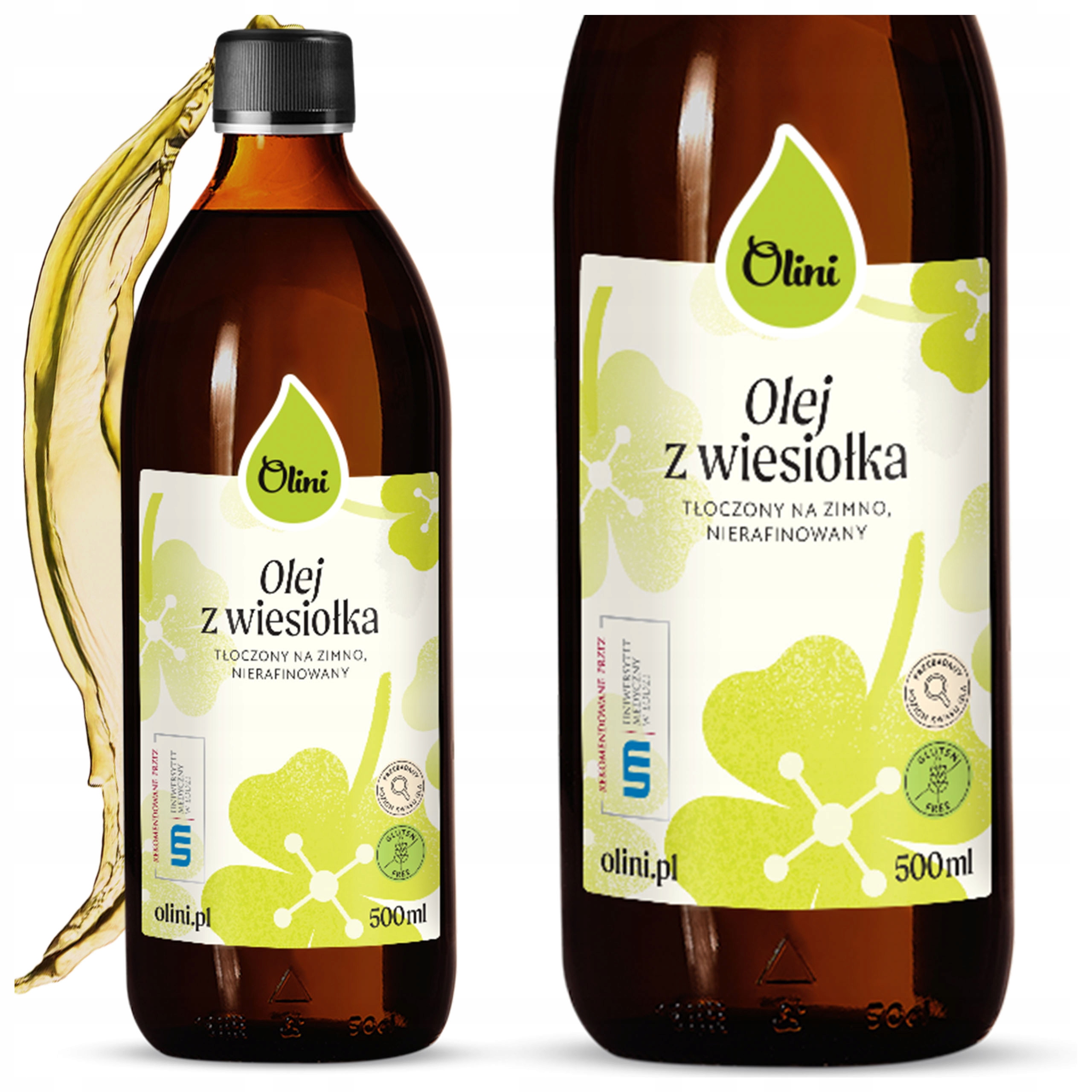 Levně Olej z pupalky lisovaný za studena Olini 500 ml nerafinovaný