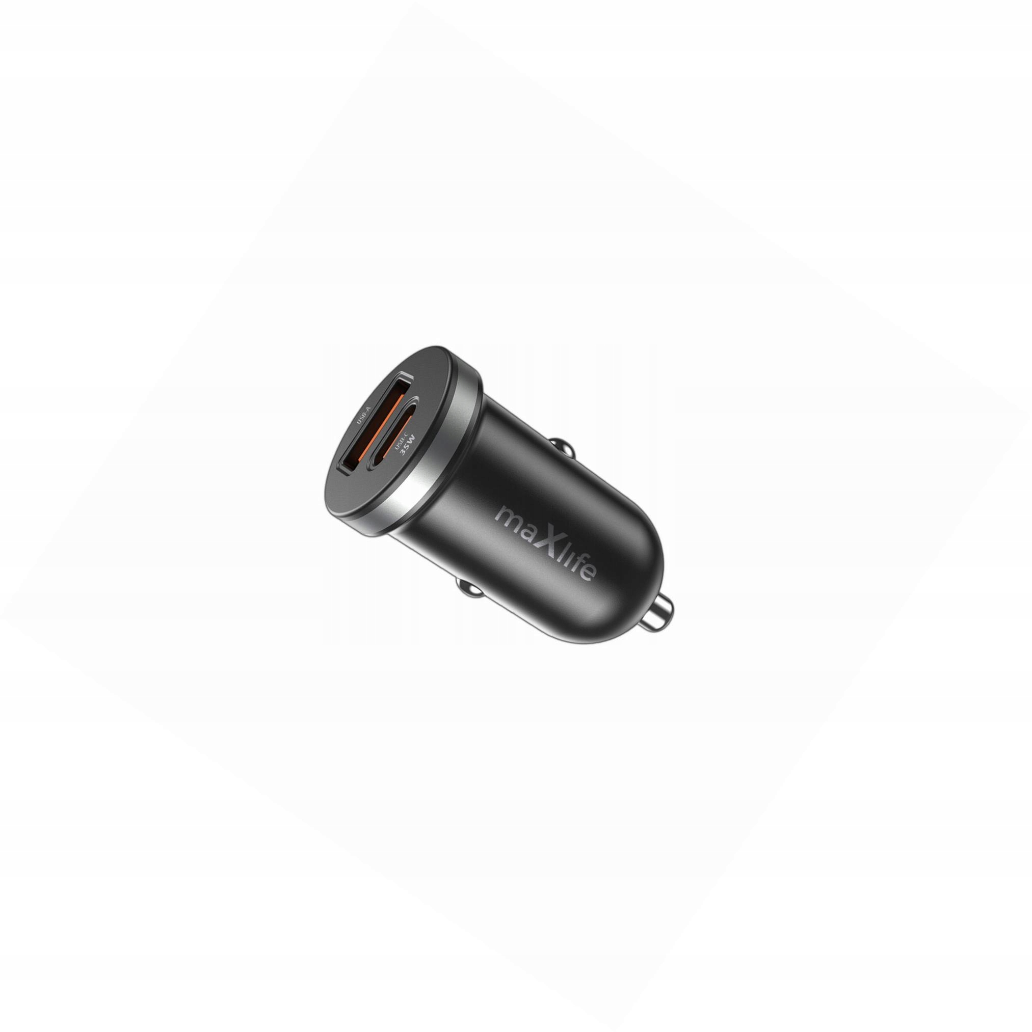 Szybka ładowarka samochodowa 35W 2 wejścia Usb-a Usb-c do iPhone 16 Pro