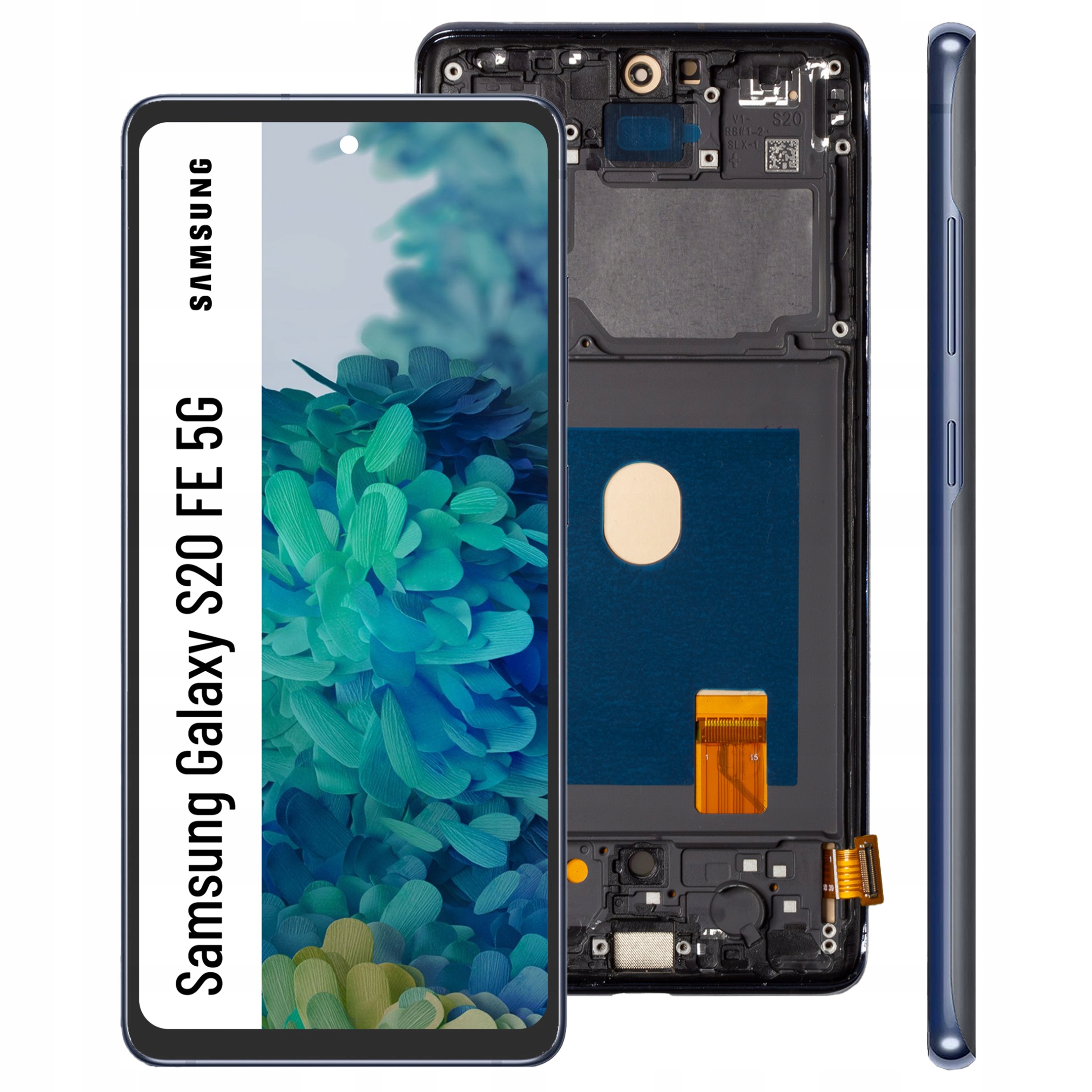 Displej s rámečkem pro Samsung S20 Fe 5G Oled Display LCD panel Cloud Navy