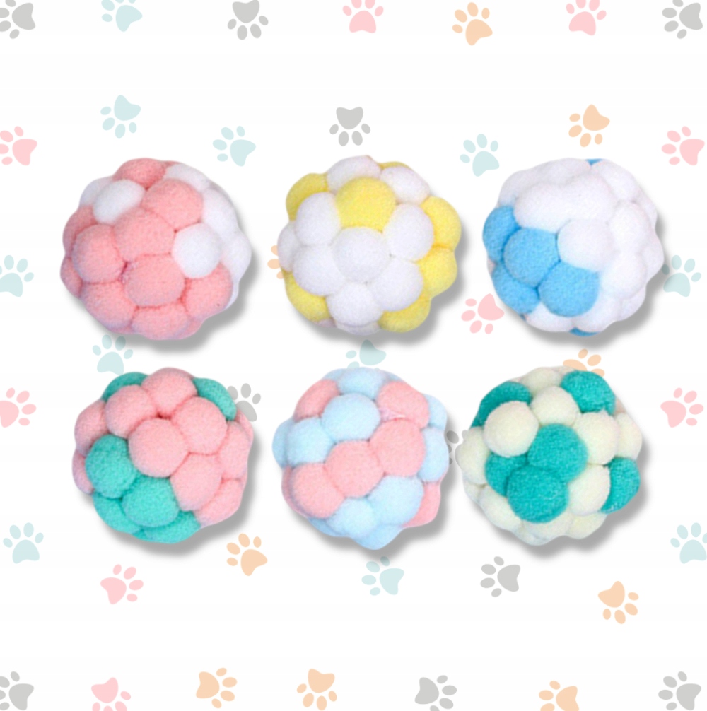 Hračka pro kočky míček 4,6 cm 6 ks