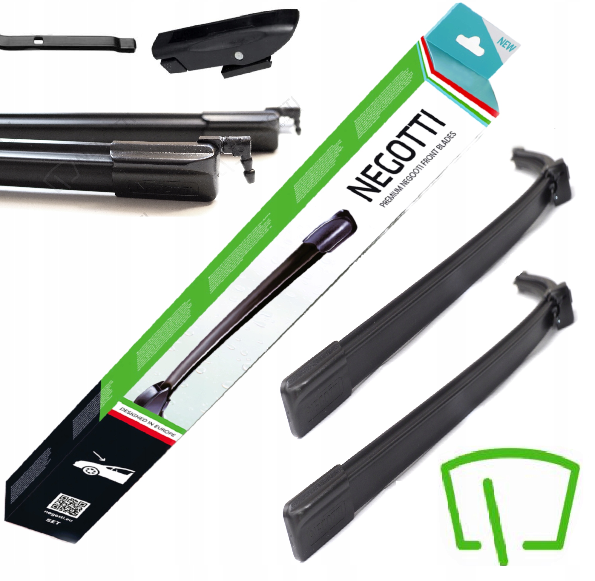 Wycieraczki pióra na przód do Citroen C4 Cactus 2014-2020 z spryskiwaczami