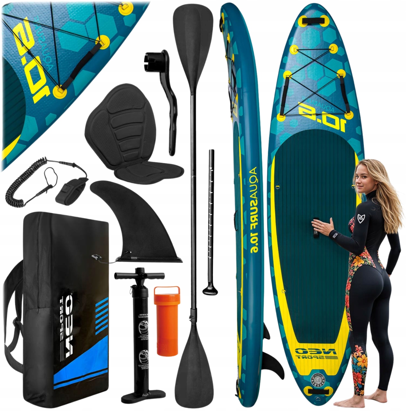 Deska Sup Do Pływania Stand Up Paddle 320 CM Akcesoria Zestaw