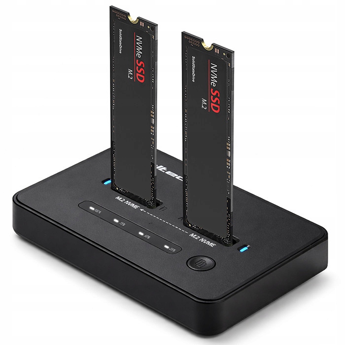Qoltec Stacja dokująca 2x M.2 NVMe 2x8TB Usb-c 20Gb/s klonowanie