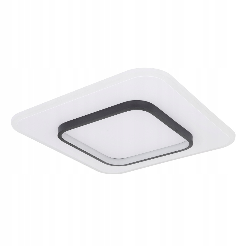 Stropná Lampa Stropné Svietidlo Luster 50 cm Štvorec Čierna Led Loft 3 Farby