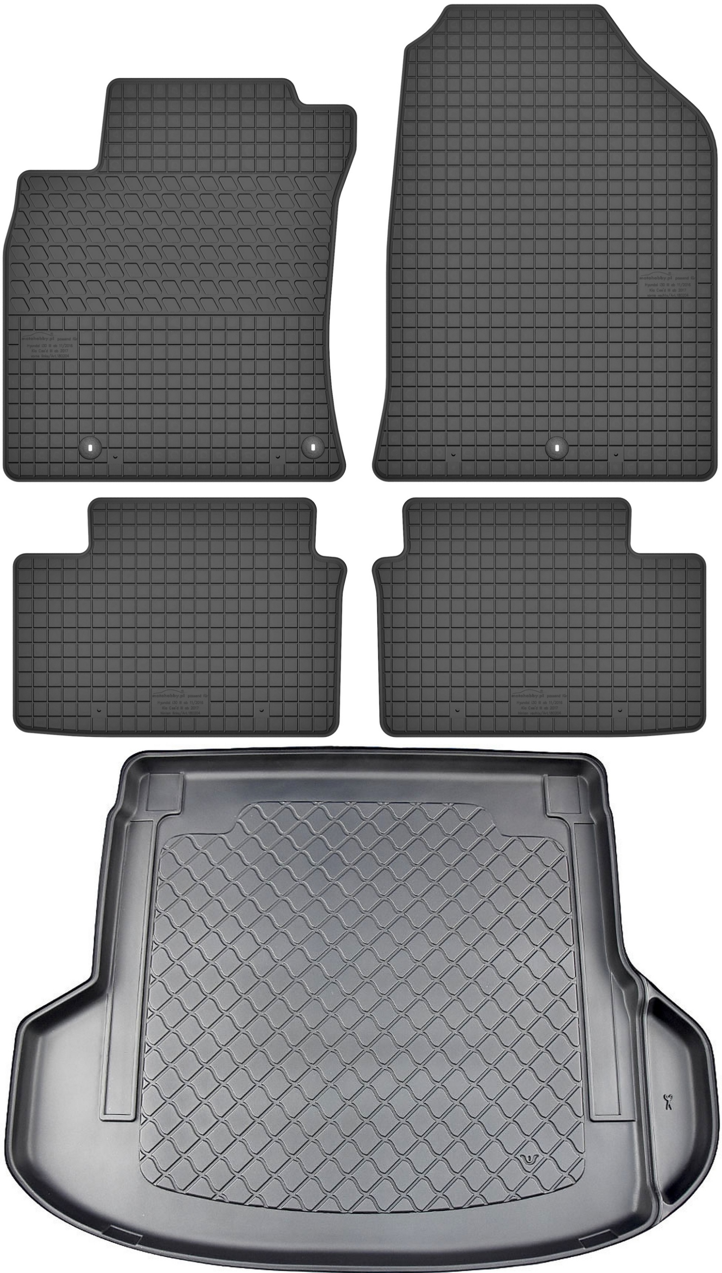 Kia ProCeed III Kombi od roku 12.2018 Sada Koberce batožinový priestor