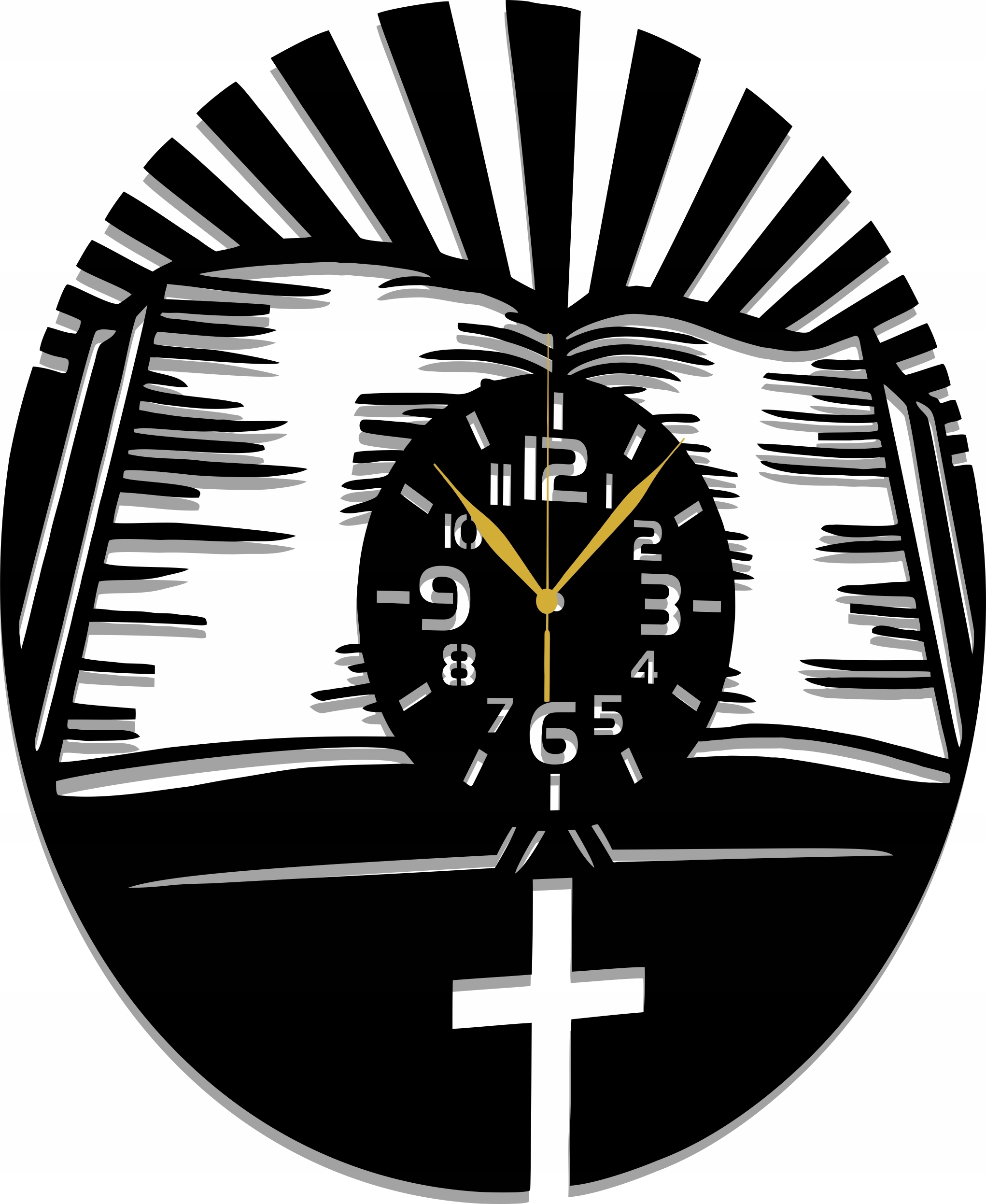 Náboženský Motiv Hodinový Dárek 80 CM 3D
