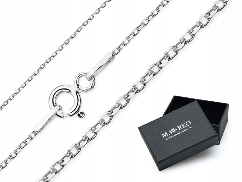 

Krótki Srebrny pr925 Łańcuszek Choker 45cm