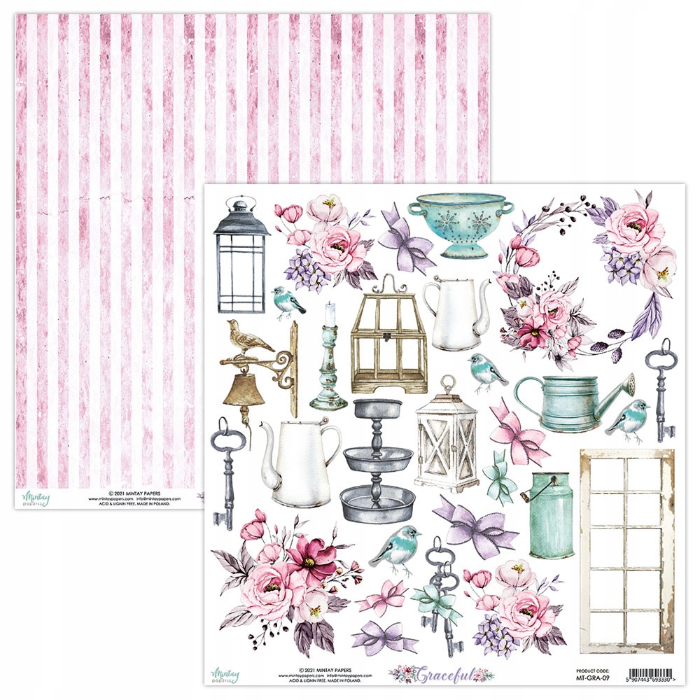 Papier do scrapbookingu Mintay Graceful
