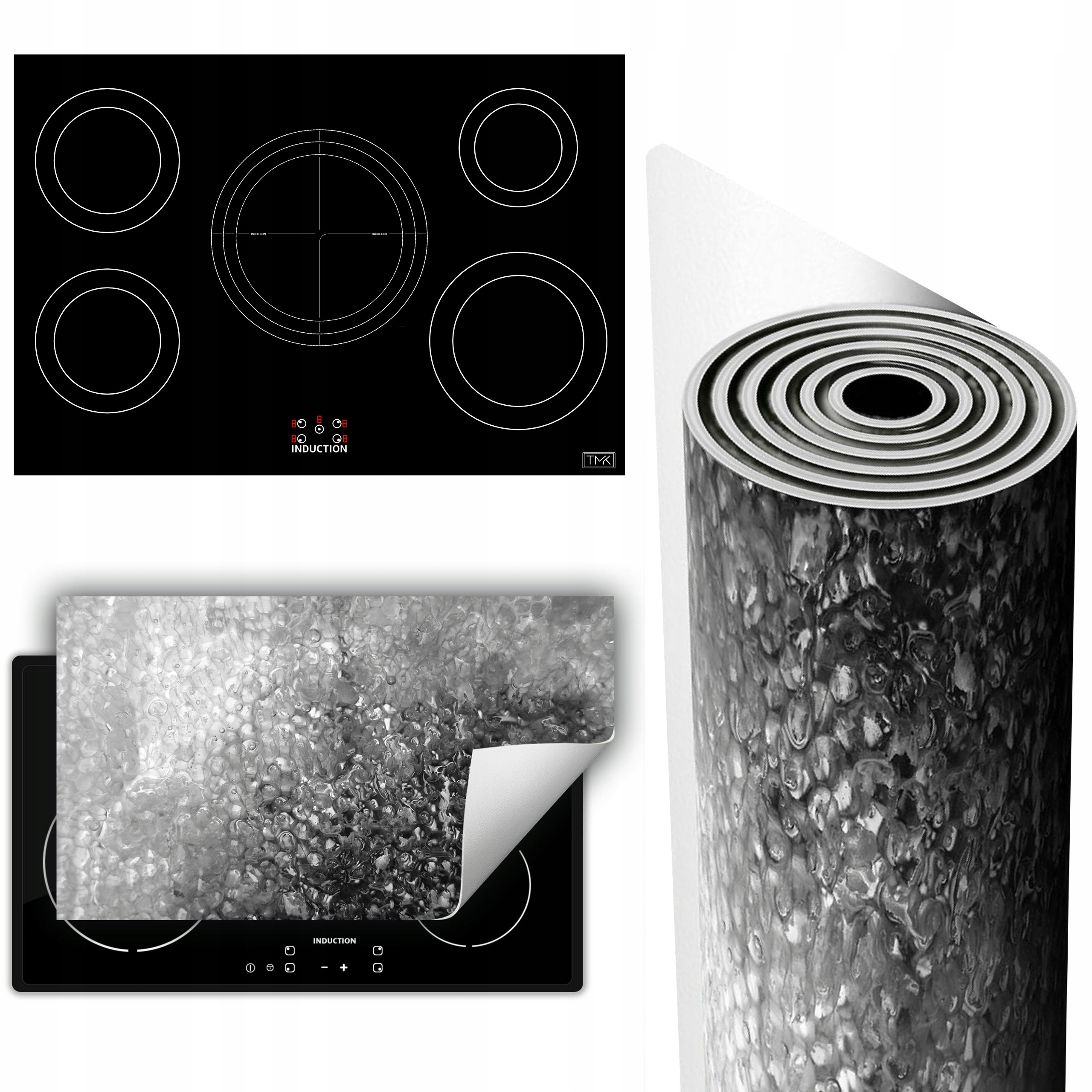 Vinylová Podložka Ochrana Kuchyňské Desky 90x52 šedá