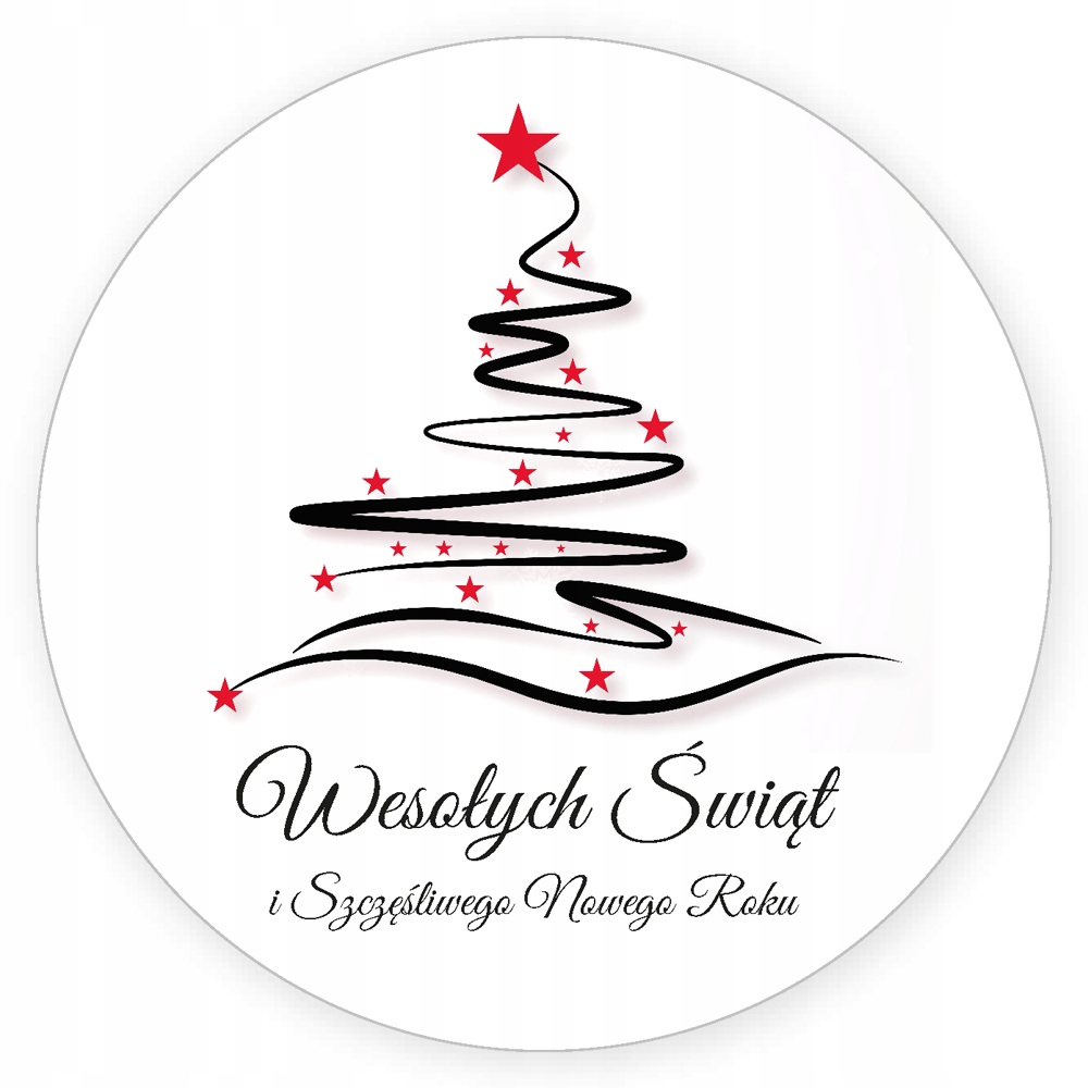 

Naklejki świąteczne Wesołych Świąt Choinka 48szt