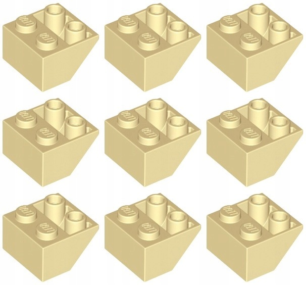 

Lego 3660 Skos Odwrócony 2x2 piaskowy (12g) 9 szt.