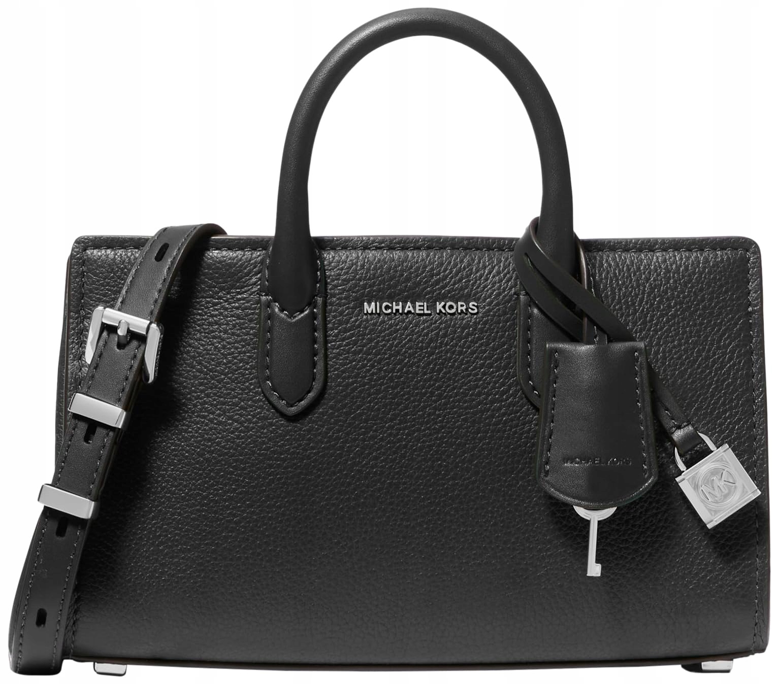 Michael Kors Scarlett Xs černá kožená crossbody taška 32F4SETC0L-001