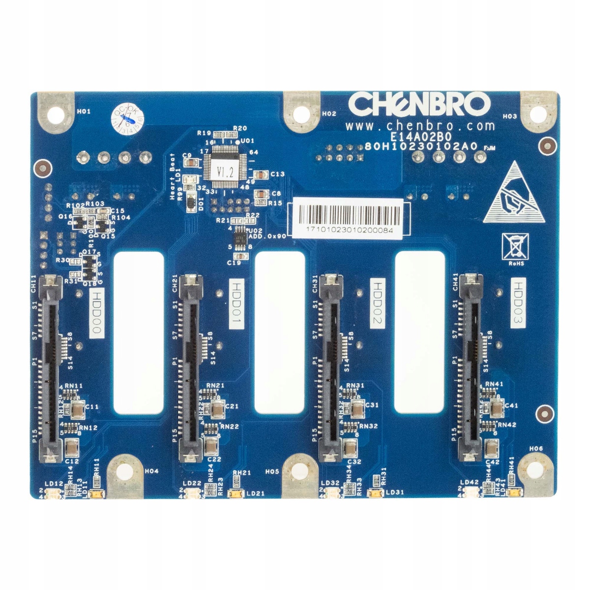 Chenbro E14A02B0 80H10230102A0 Základní Deska Hdd 4x Sas