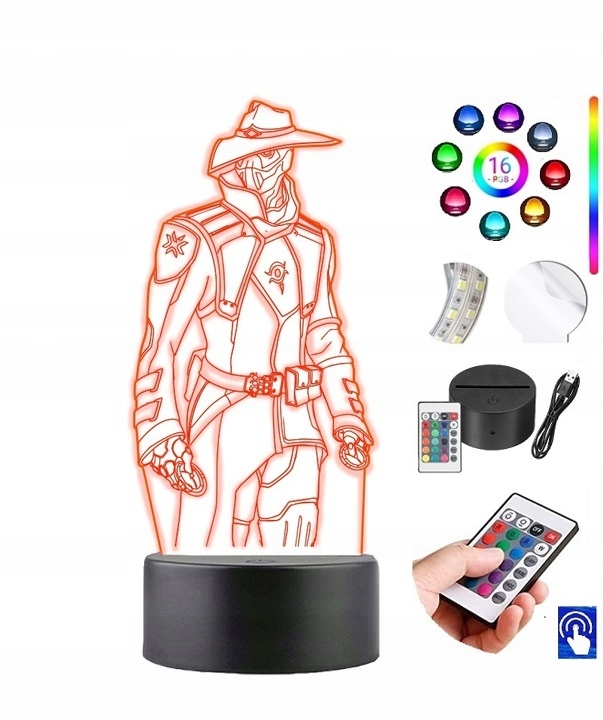 

Lampka na biurko Valorant Cypher 16kol Led Plexido
