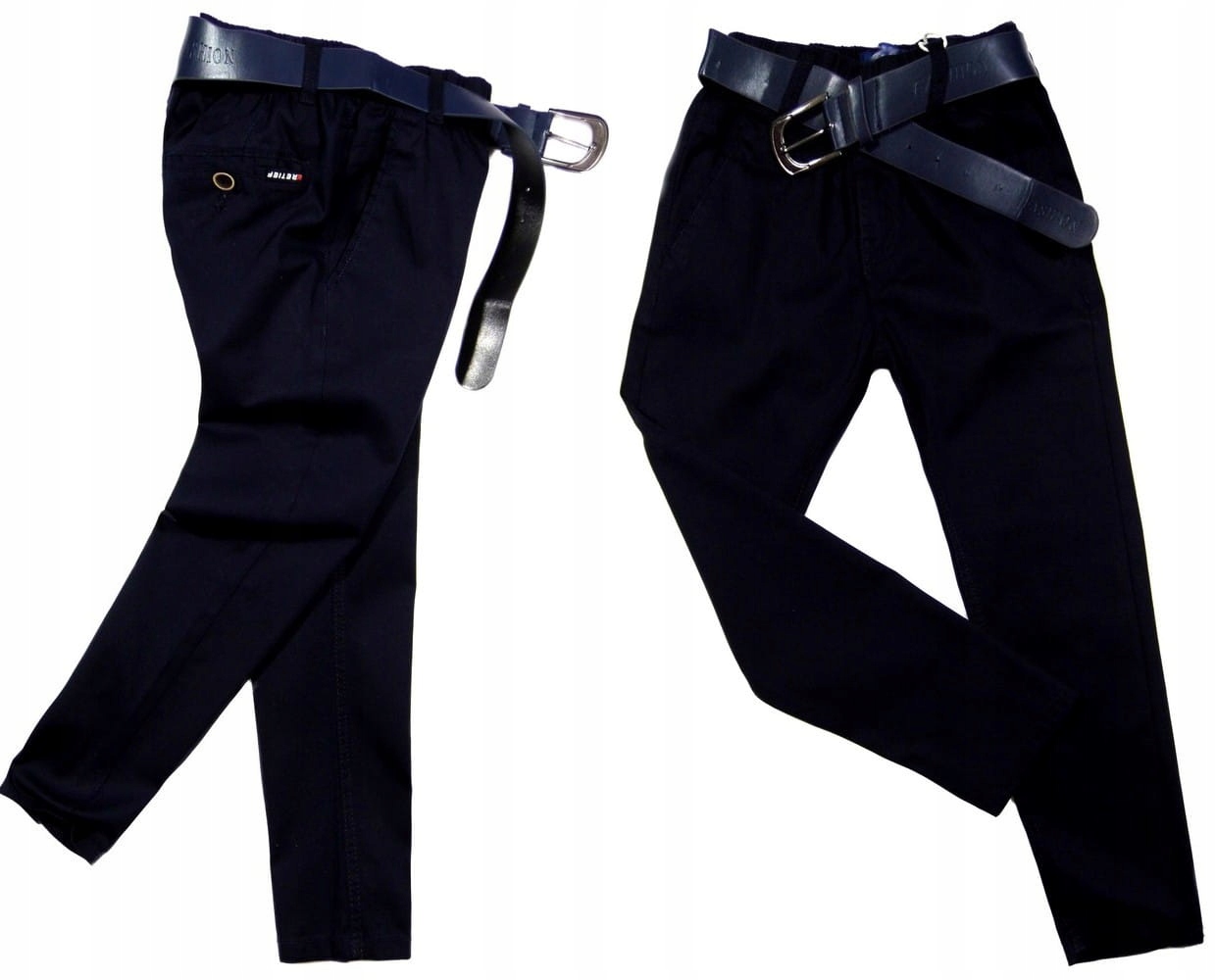 

202 wizytowe Spodnie gumka 122/128 Granat elastycz