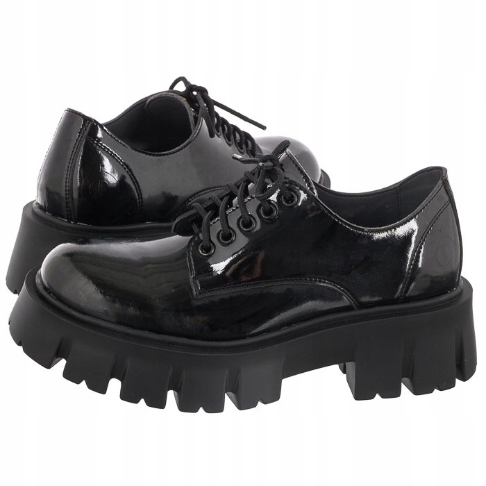 Dámské polobotky Polobotky Mokasíny Lakované Altercore Deidra Černé