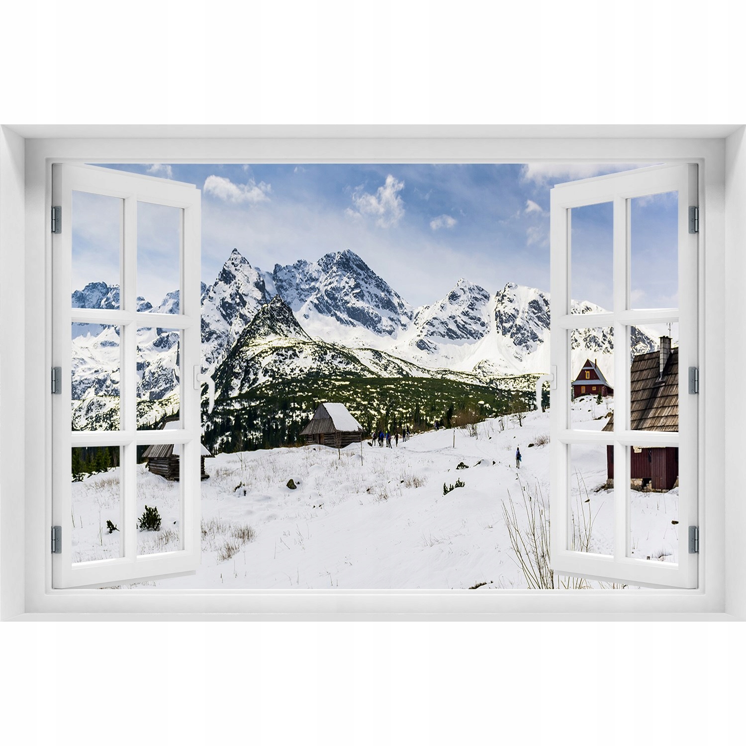 

3D Okno Naklejka na ścianę Hale Tatry 150x100
