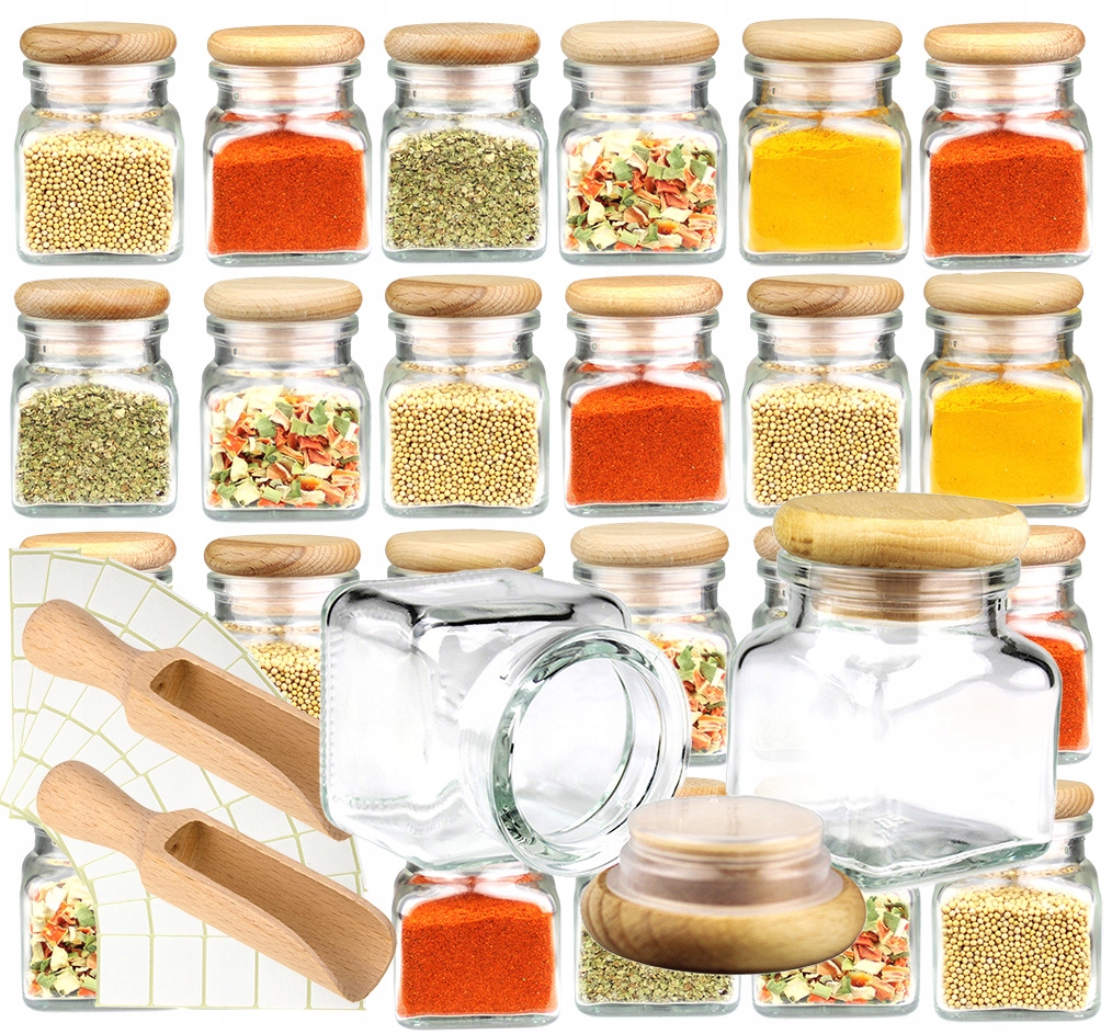 24 x sklenice sklenice s korkem 120 ml 100 etiket +2 lopatky