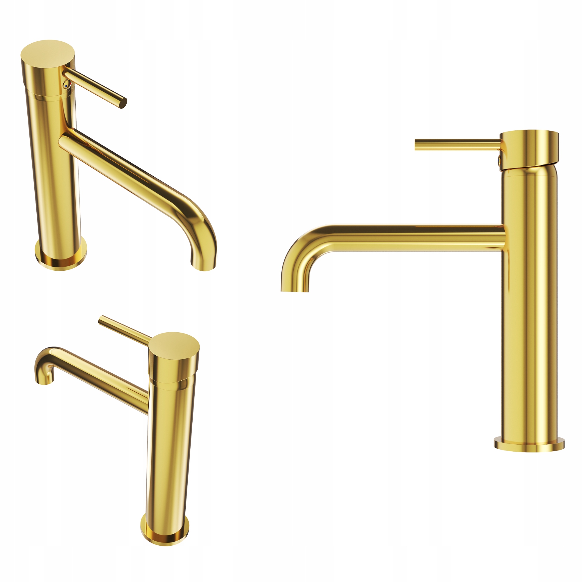 Umývadlová Batéria Kivo Do Kúpeľne Nízka Keramická Zlatá