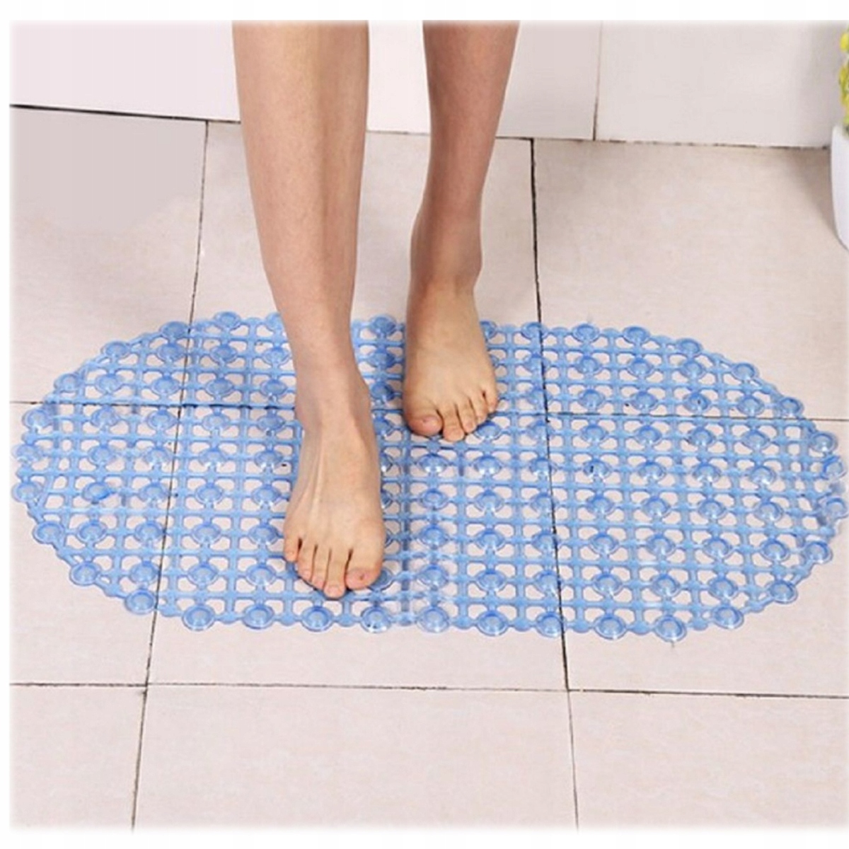 MATA ANTYPOŚLIZGOWA DO WANNY ŁAZIENKOWA PRYSZNIC NIEBIESKA Marka inna marka